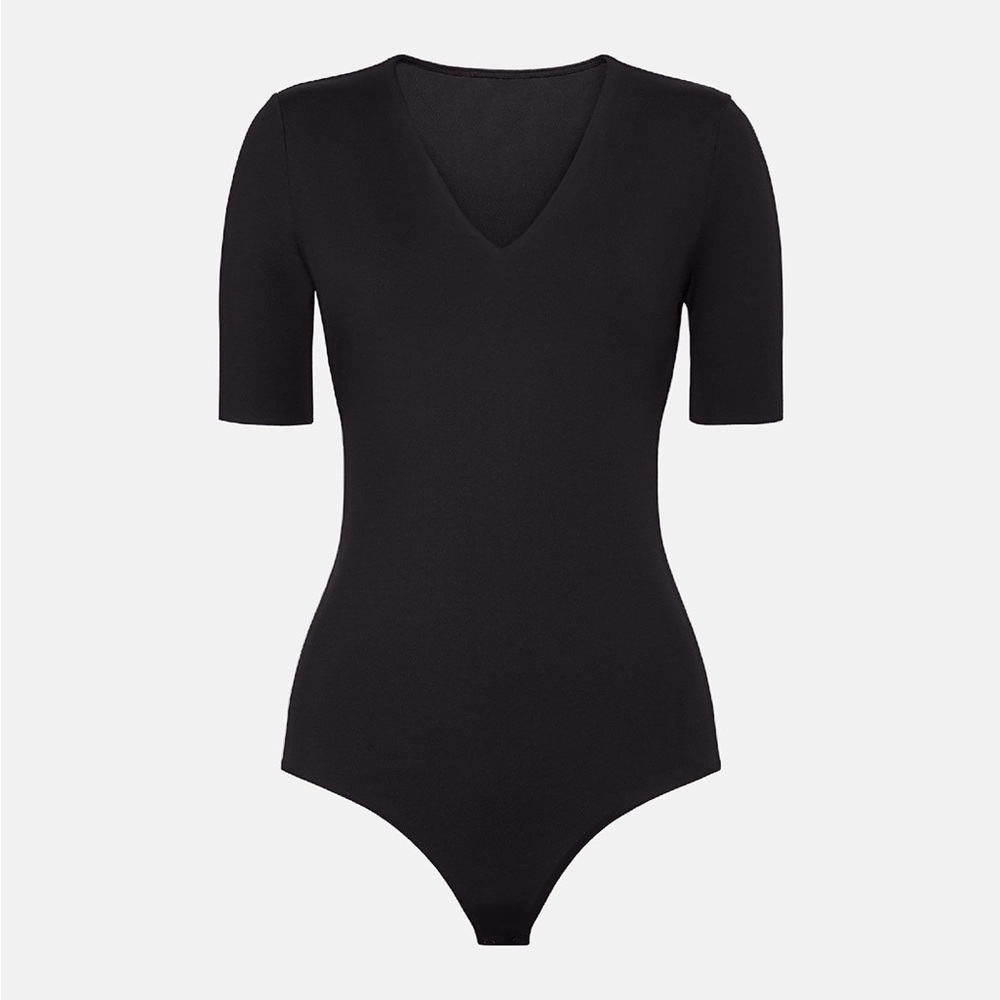 NWT Wolford Vermont String Body Suit Thong V-Neck Black 79177 size XS $210 - Picture 3 of 12